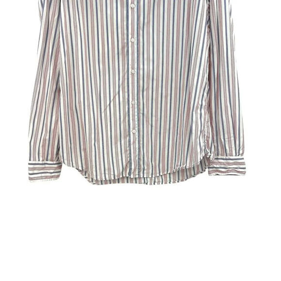 Frank & Eileen Finbar Button Down Shirt White‎ Red Blue Pinstripe Mens Size XL - Picture 4 of 11